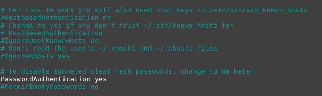Isključivanje password autentifikacije