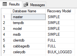 Databases Recovery Model
